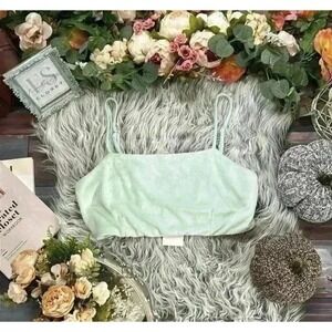 7 for‎ all mankind Green Terry Lounger Crop Top tank Size Medium